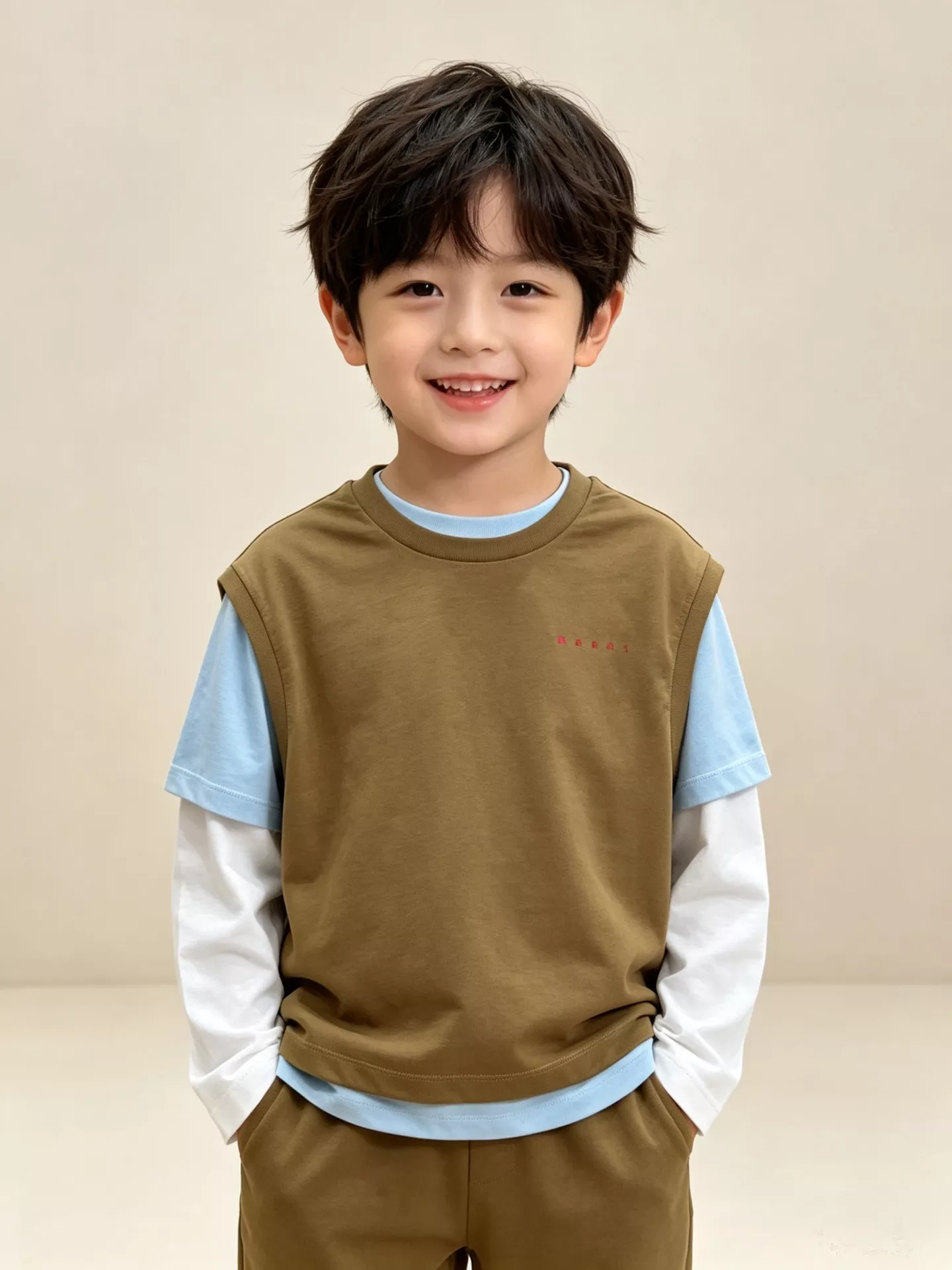 마르니 레이어드 배색 코튼 긴소매 티셔츠 상세 이미지 19