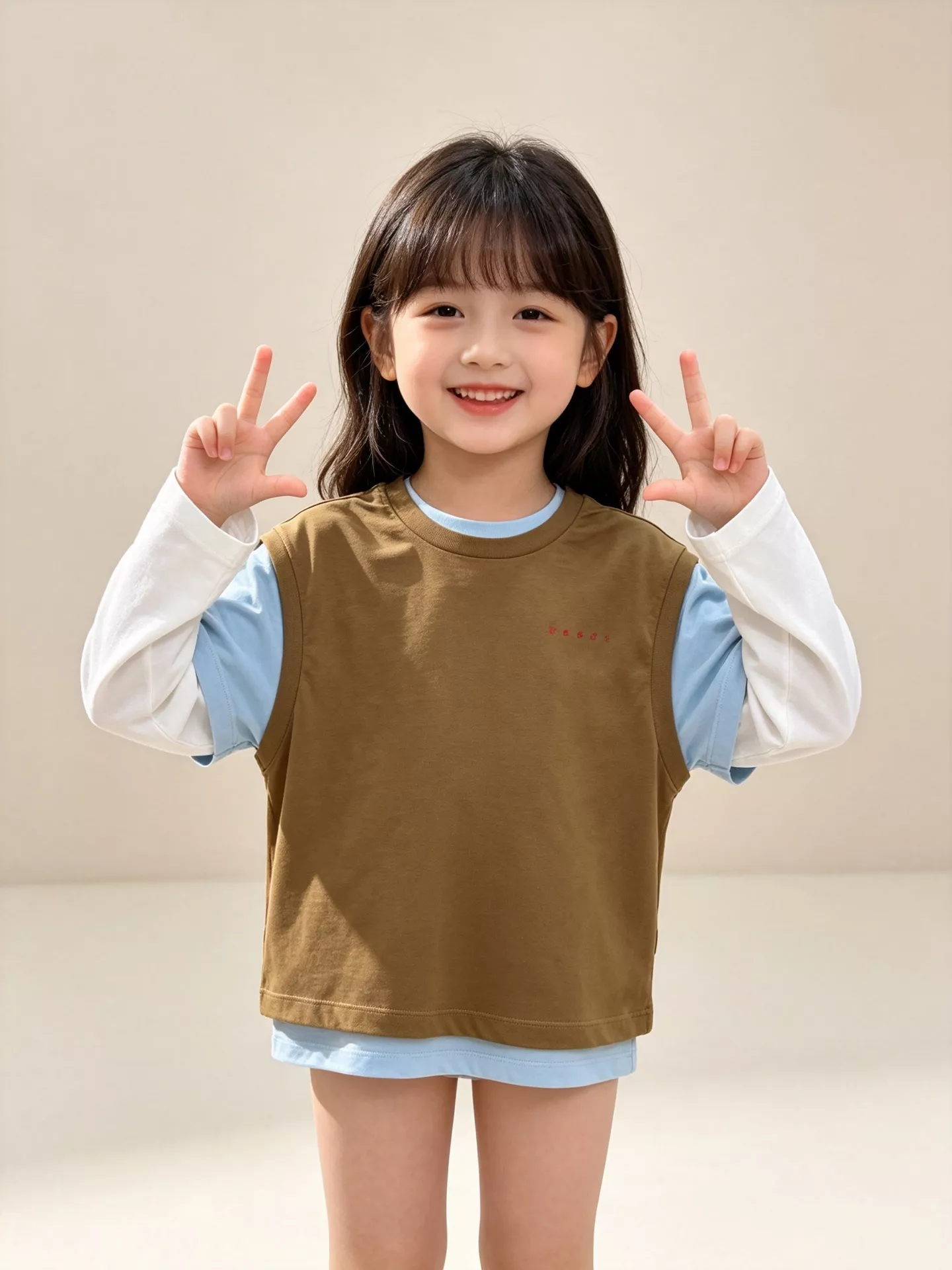 마르니 레이어드 배색 코튼 긴소매 티셔츠 상세 이미지 20