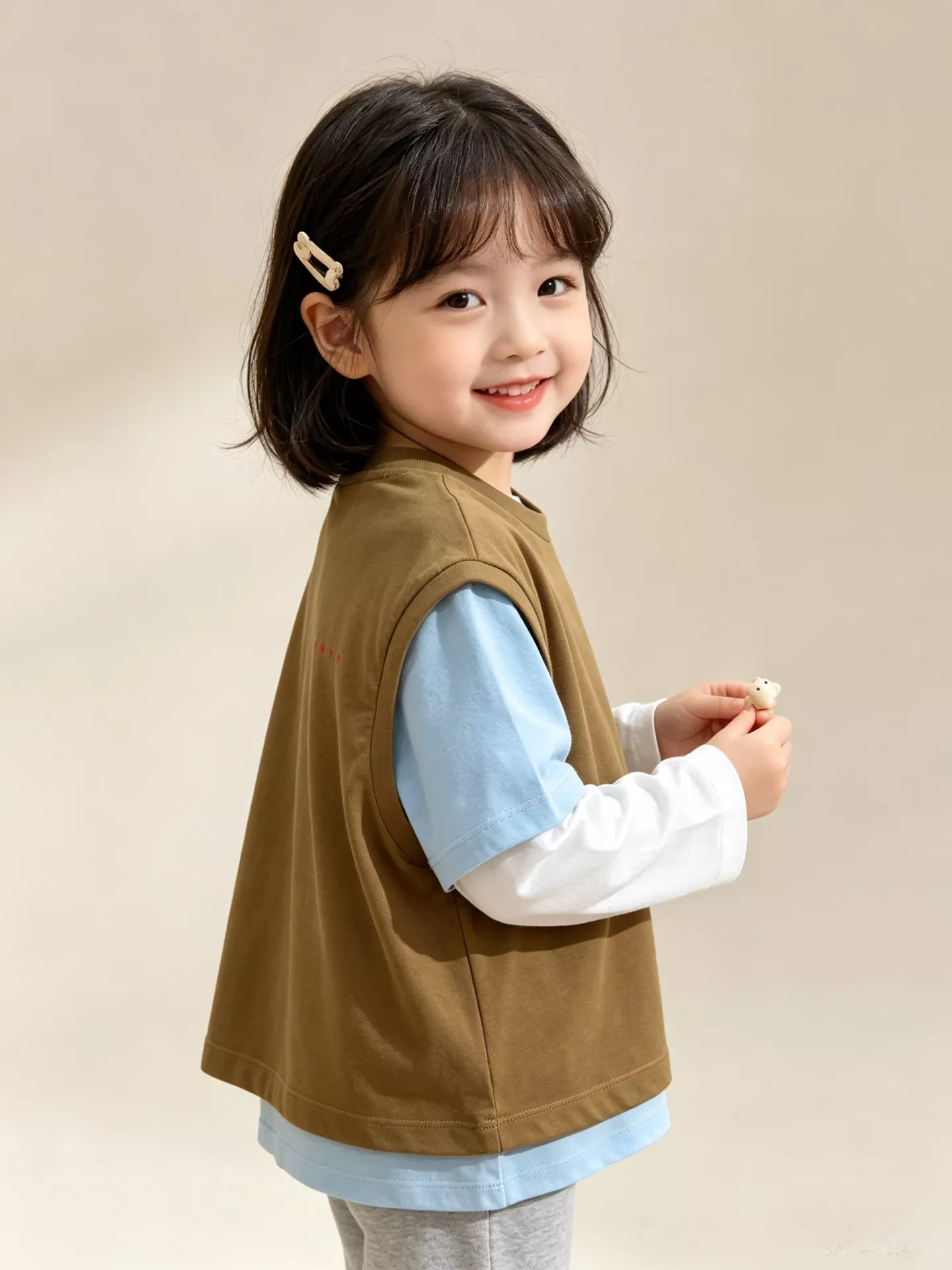 마르니 레이어드 배색 코튼 긴소매 티셔츠 상세 이미지 22