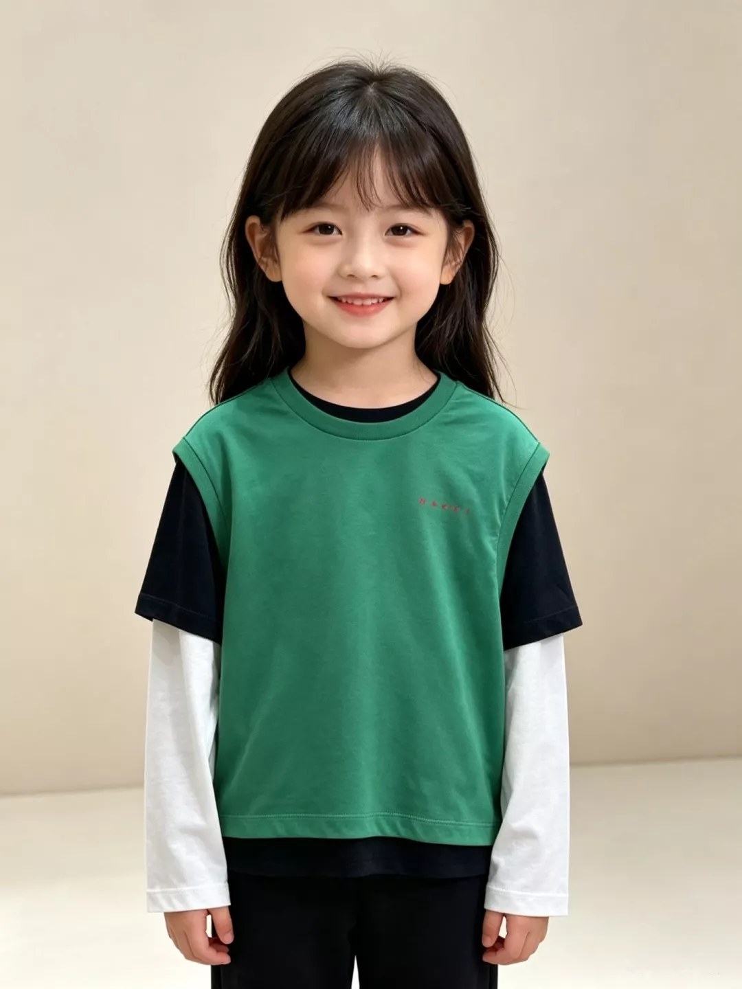 마르니 레이어드 배색 코튼 긴소매 티셔츠 상세 이미지 20