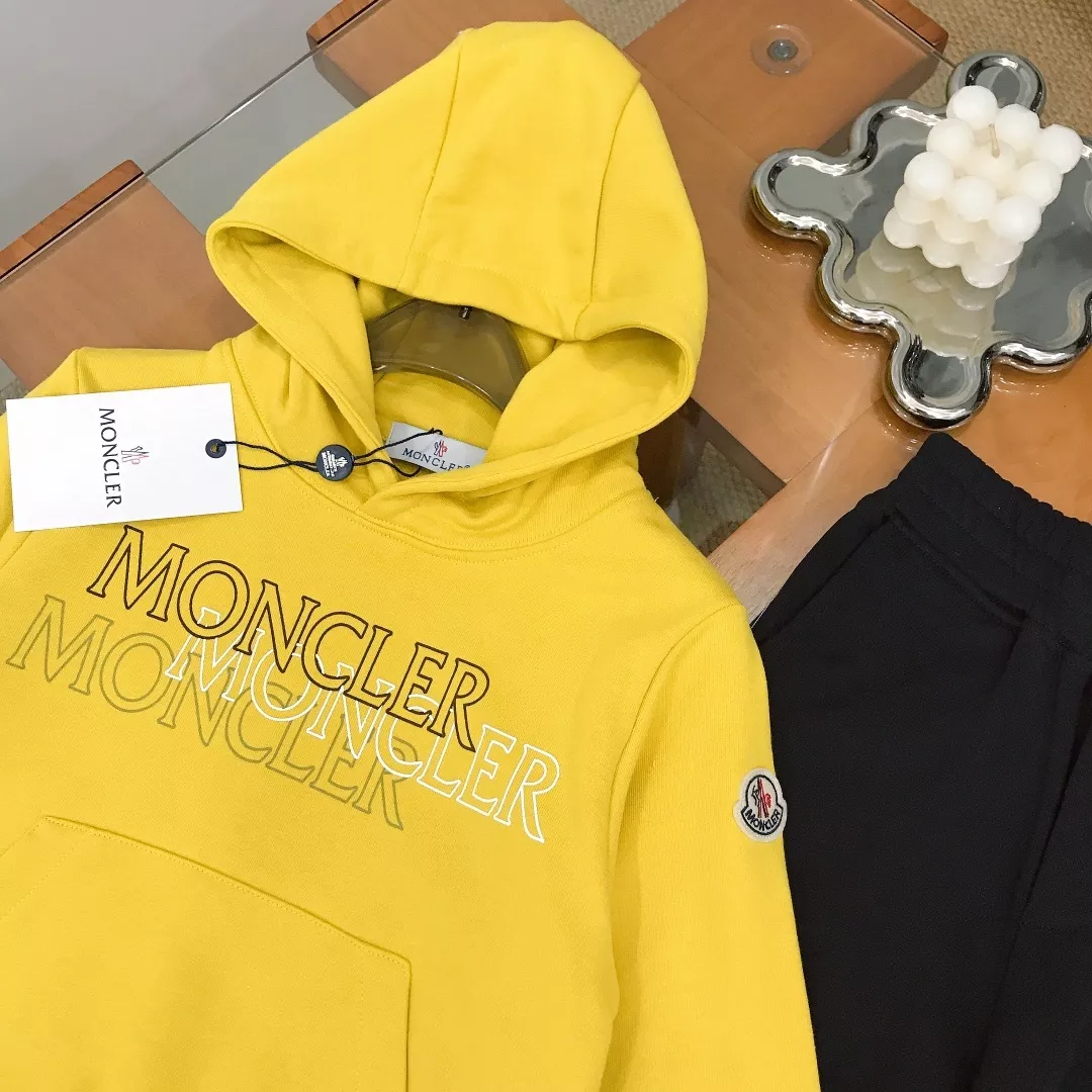 몽클레어 후드 맨투맨 로고 트레이닝 상하의 세트 상세 이미지 5