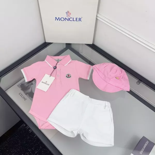 몽클레어 폴로 칼라 바디수트 반바지 모자 쓰리피스
