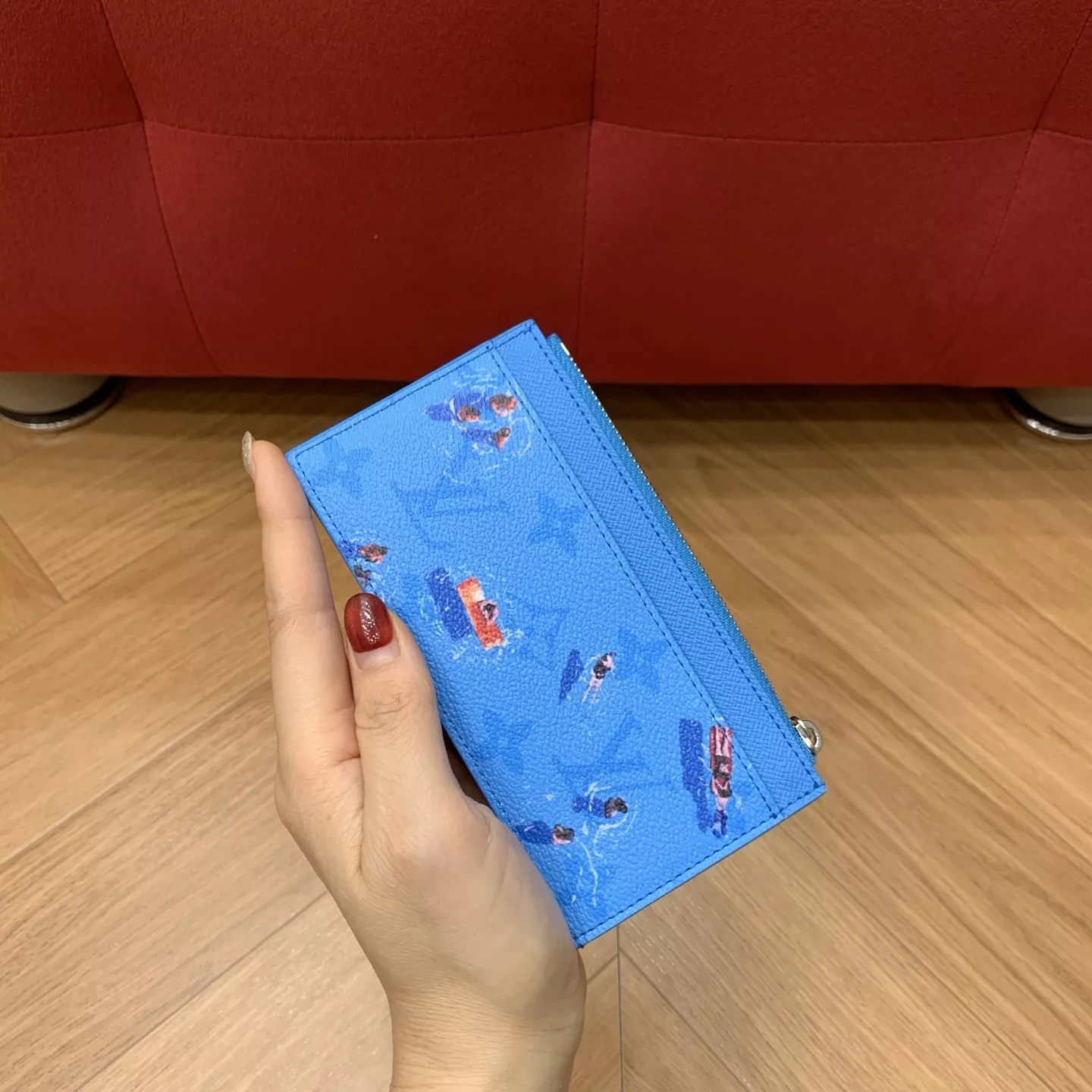 루이비통 서핑 블루 플라워 코인 카드 홀더 상세 이미지 13