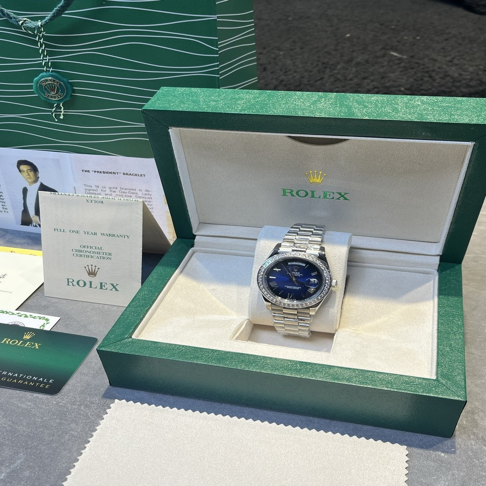 롤렉스 데이데이트 40mm 세라믹 베젤 메탈 손목시계