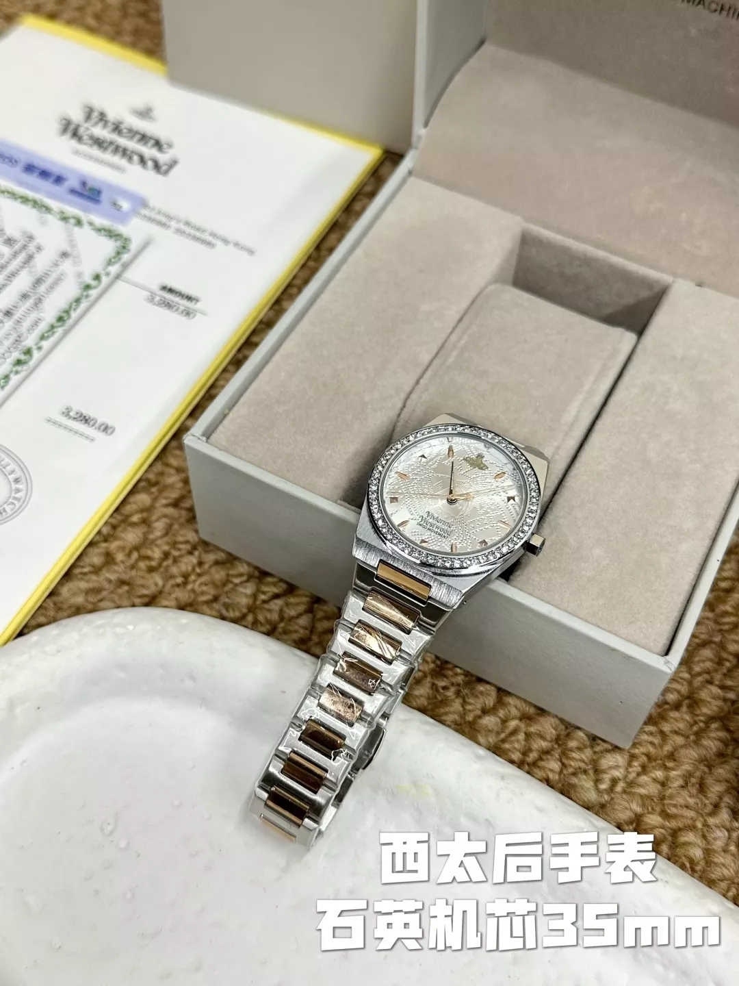 비비안웨스트우드 35mm 화이트 다이얼 메탈 손목시계 상세 이미지 9