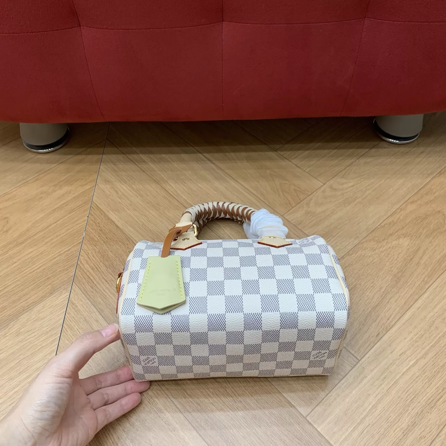 루이비통 화이트 다미에 캔버스 스피디 20 보스턴백 상세 이미지 24