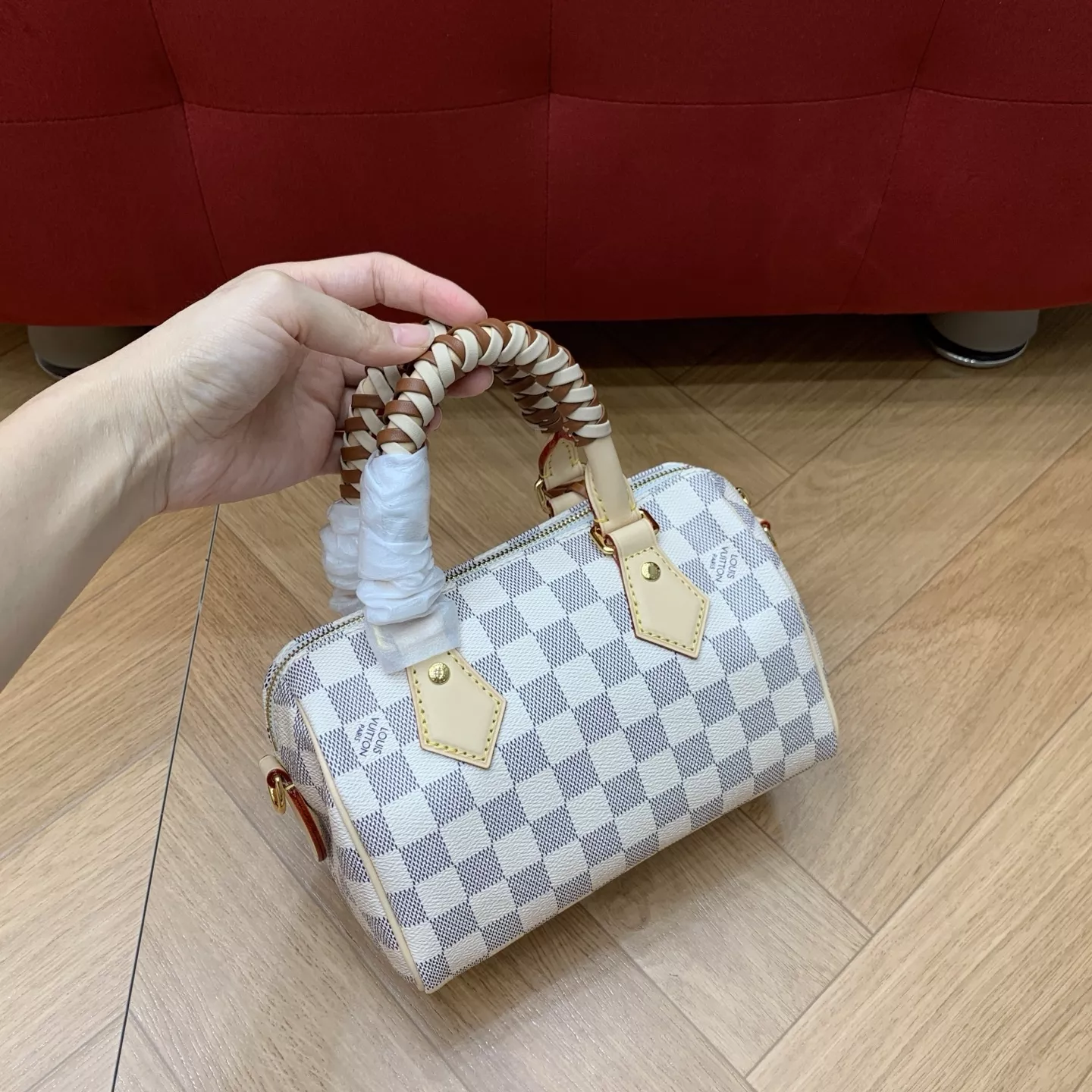 루이비통 화이트 다미에 캔버스 스피디 20 보스턴백 상세 이미지 22