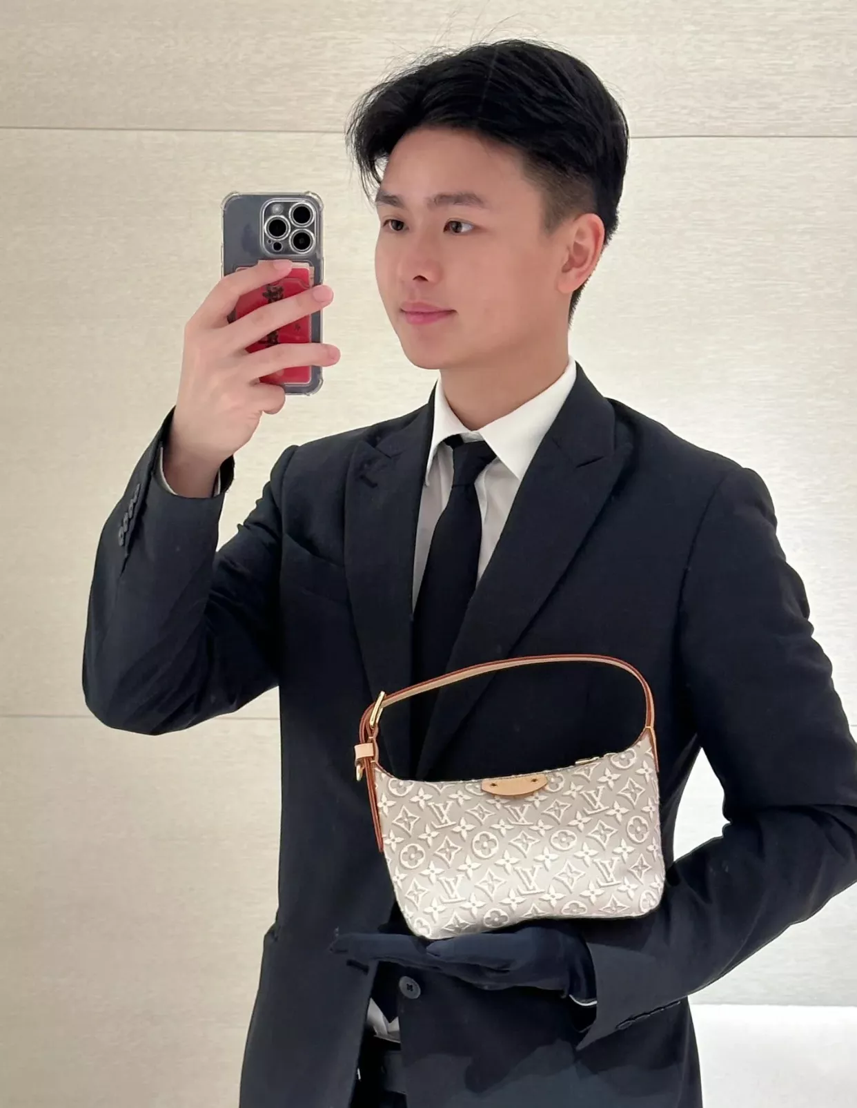 루이비통 힐스 자카드 로고 자수 캔버스 숄더백 상세 이미지 31