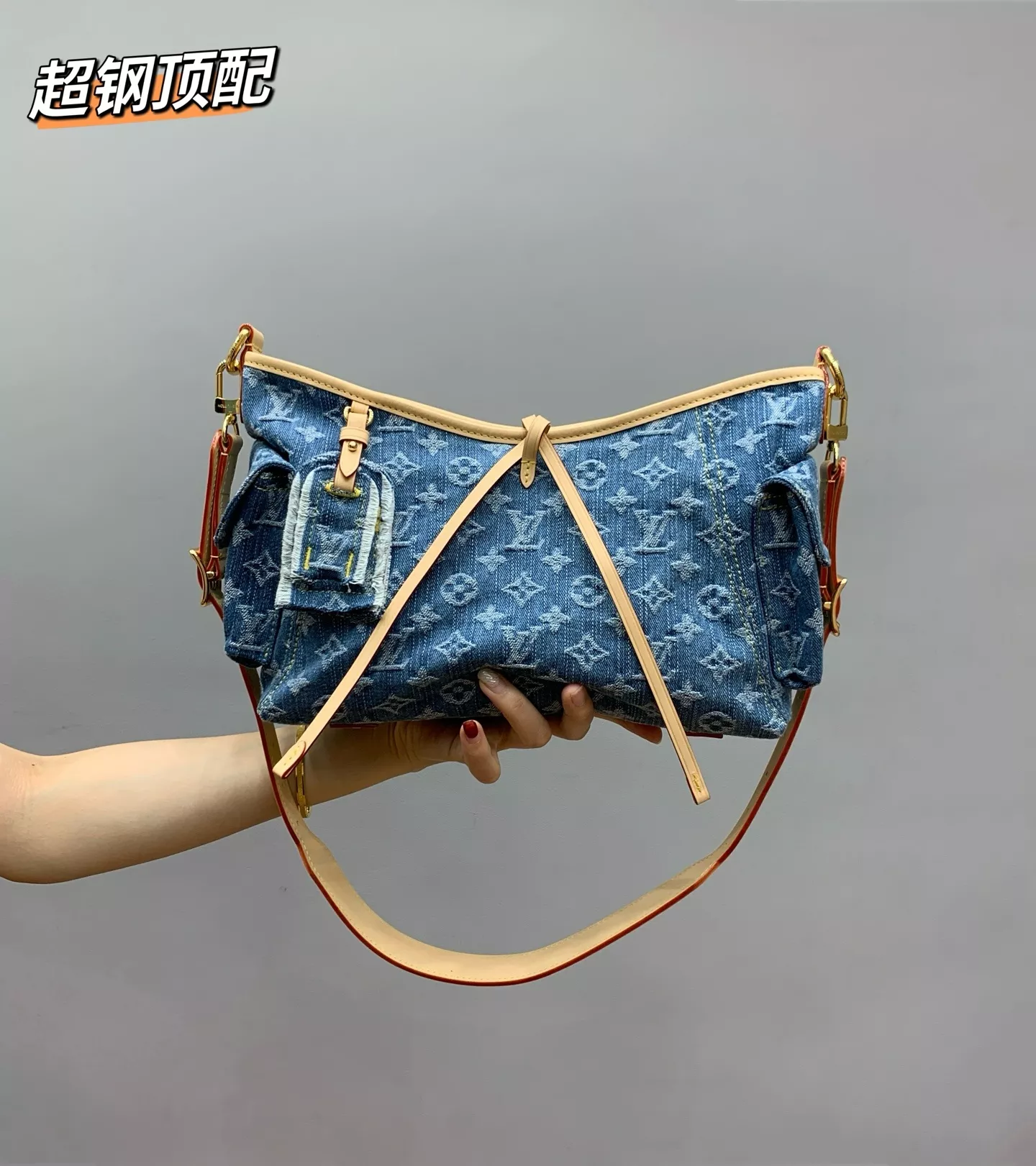 루이비통 워시드 블루 데님 카고 캐리올 숄더백 상세 이미지 36