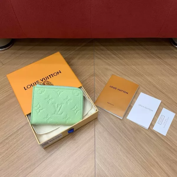 루이비통 노아 애플그린 엠보 소가죽 반지갑
