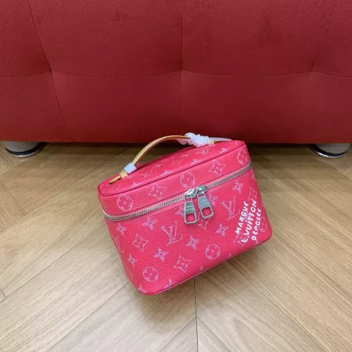 루이비통 시즌 한정 핑크 캔버스 방수 안감 화장품 파우치