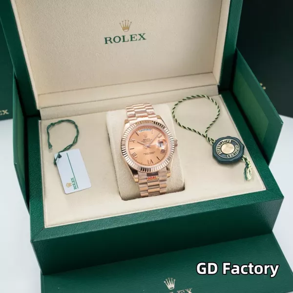 루이비통 40mm 데이데이트 사파이어 크리스탈 메탈 시계