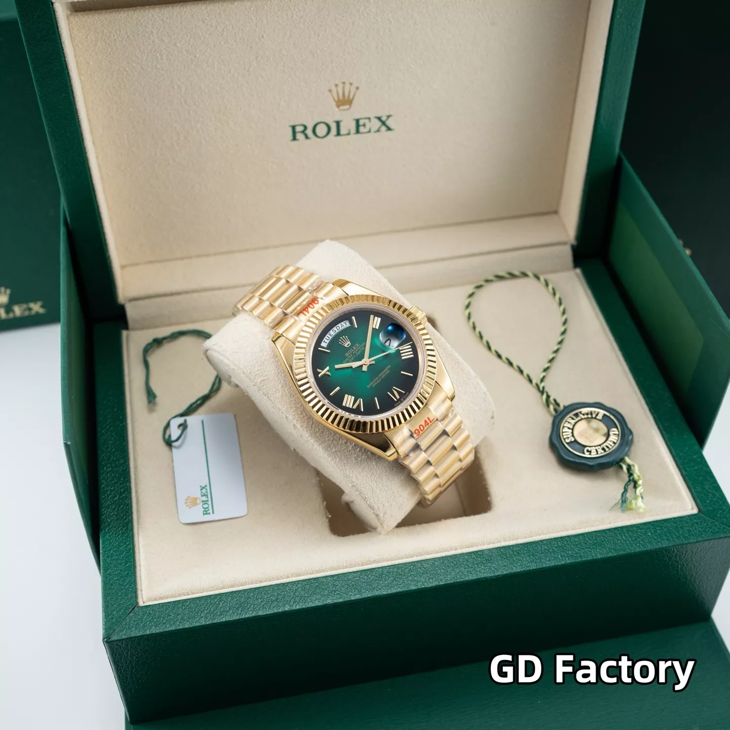롤렉스 데이데이트 40mm 그린 다이얼 메탈 손목시계 상세 이미지 3