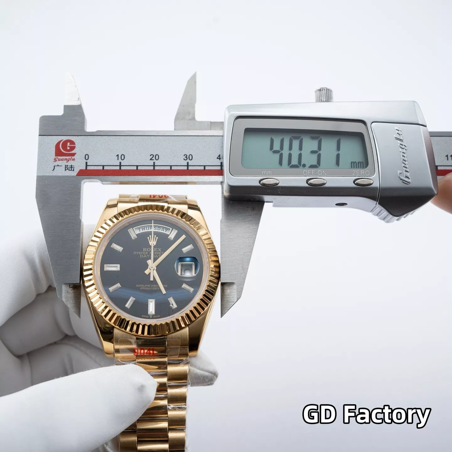 루이비통 데이데이트 40mm 사파이어 크리스탈 메탈 시계 상세 이미지 17