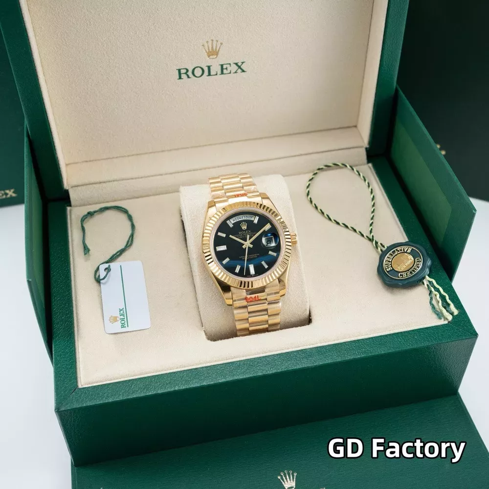 루이비통 데이데이트 40mm 사파이어 크리스탈 메탈 시계