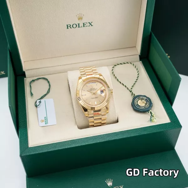 루이비통 40mm 데이데이트 사파이어 크리스탈 메탈 손목시계