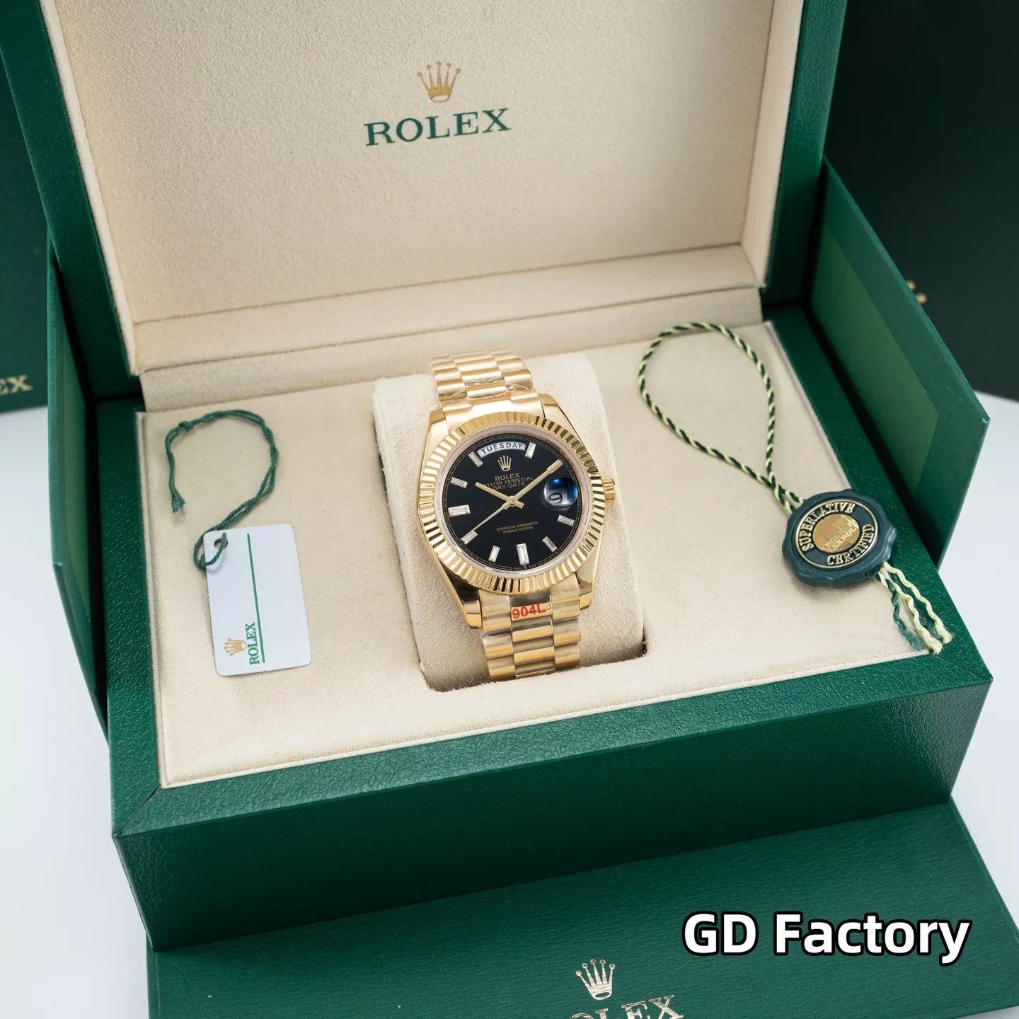 루이비통 40mm 데이데이트 사파이어 크리스탈 메탈 시계 상세 이미지 1
