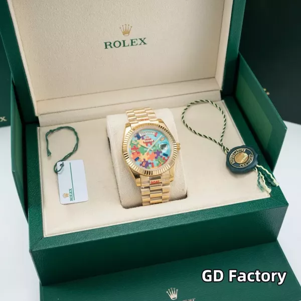 루이비통 40mm 데이데이트 스타일 메탈 손목시계