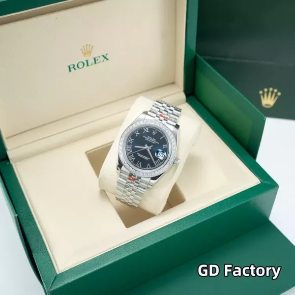 롤렉스 41mm 다이아 베젤 메탈 브레이슬릿 손목시계