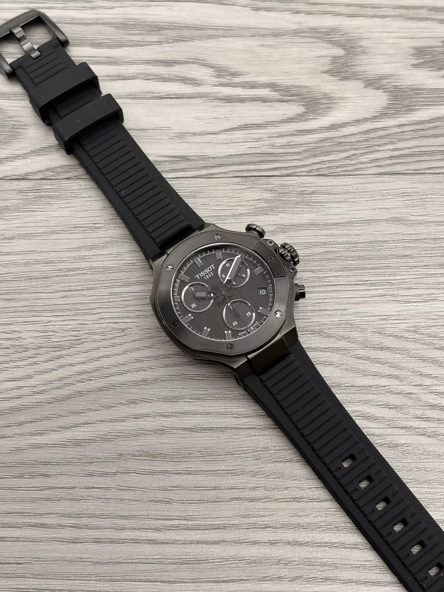티쏘 모토GP 크로노그래프 38mm 러버 스트랩 손목시계 상세 이미지 1
