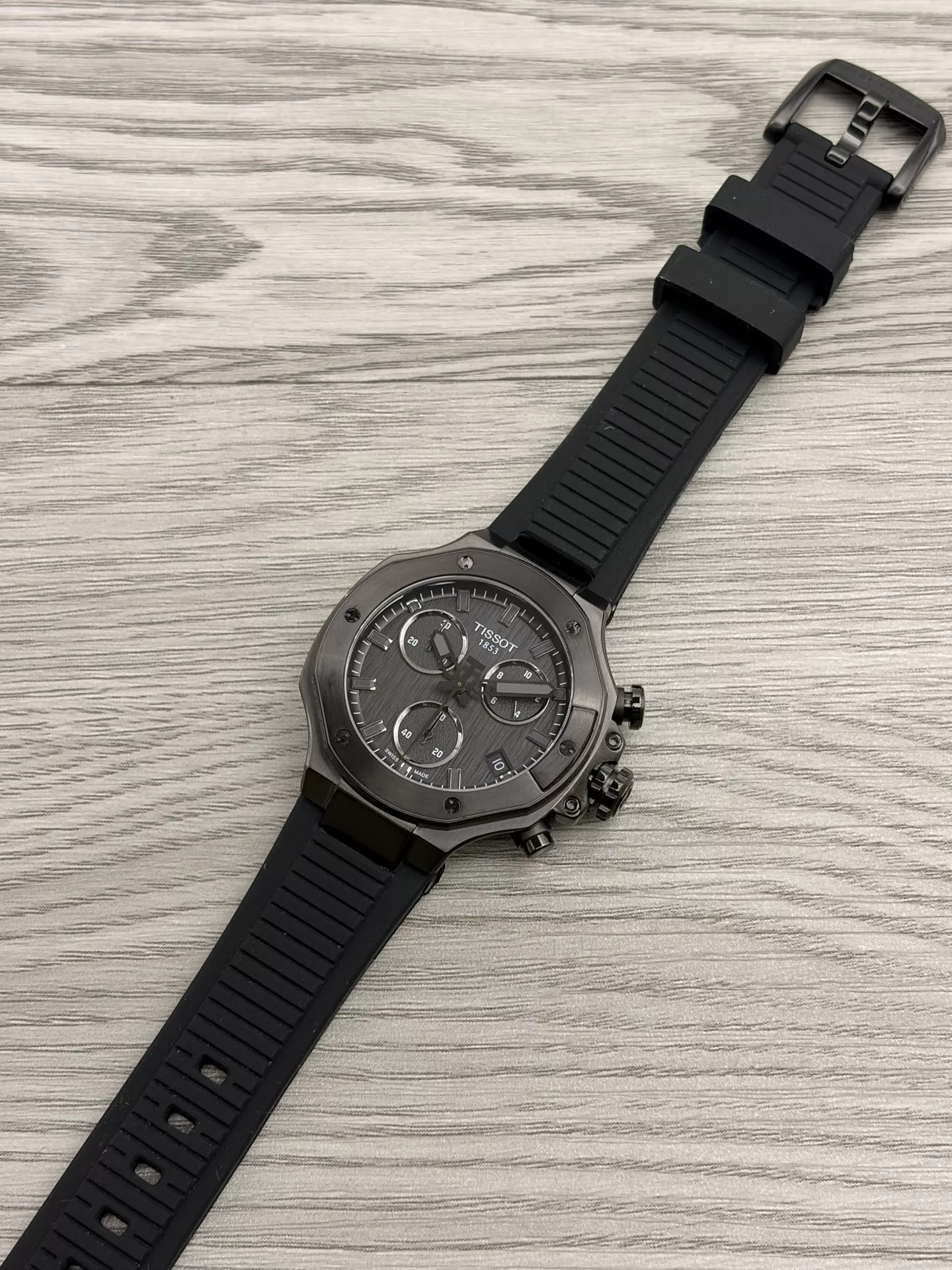 티쏘 모토GP 크로노그래프 38mm 러버 스트랩 손목시계 상세 이미지 3
