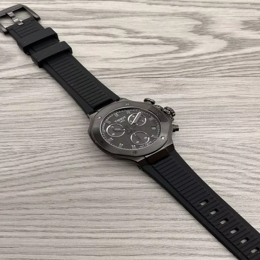 티쏘 모토GP 크로노그래프 38mm 러버 스트랩 손목시계