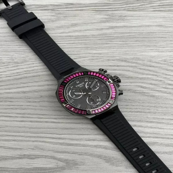 티쏘 모토GP 38mm 실리콘 스트랩 크로노그래프 손목시계