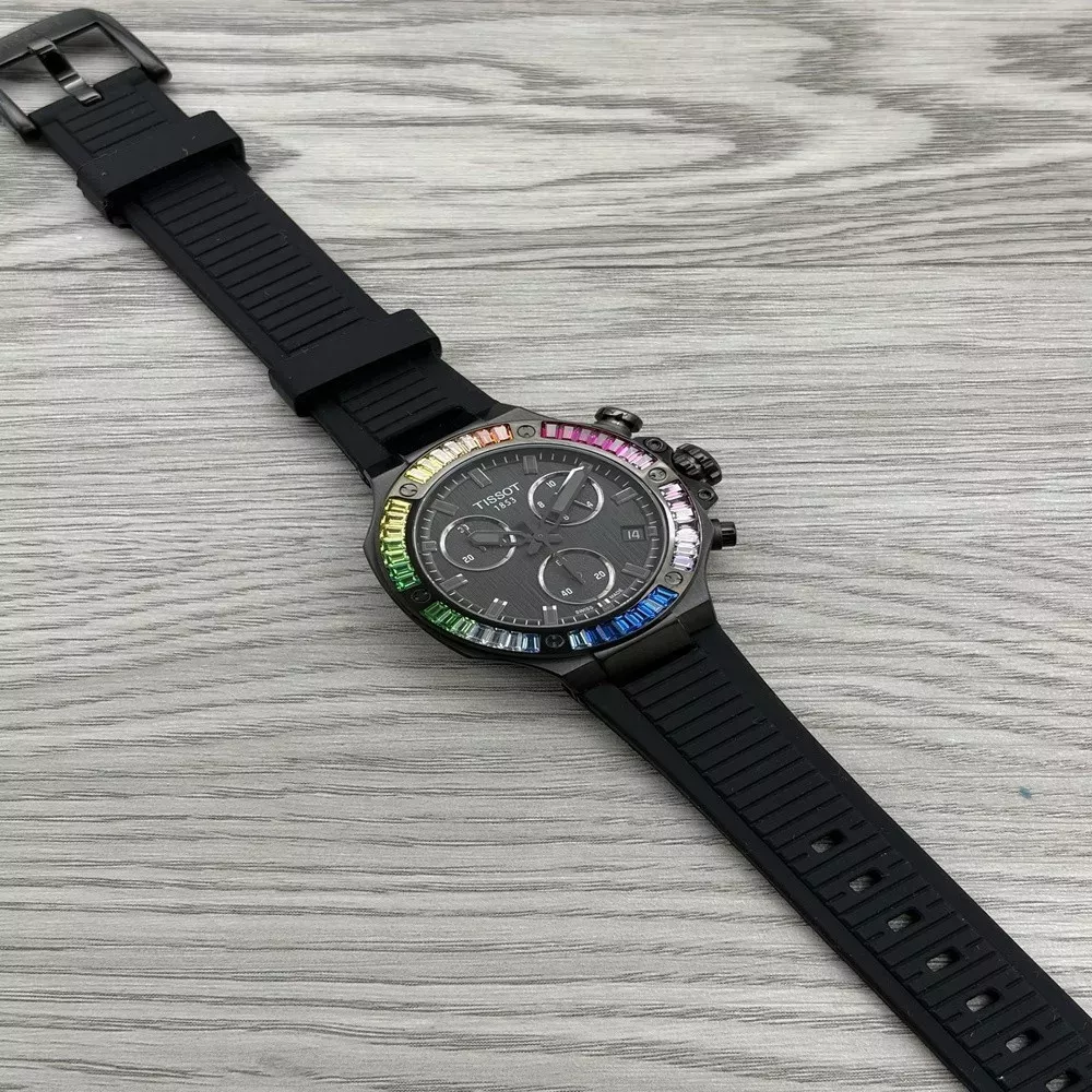 티쏘 모토GP 38mm 실리콘 스트랩 크로노그래프 손목시계