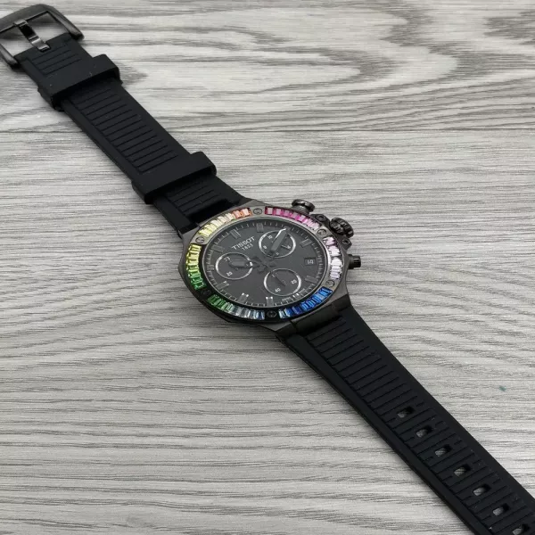 티쏘 모토GP 38mm 실리콘 스트랩 크로노그래프 손목시계