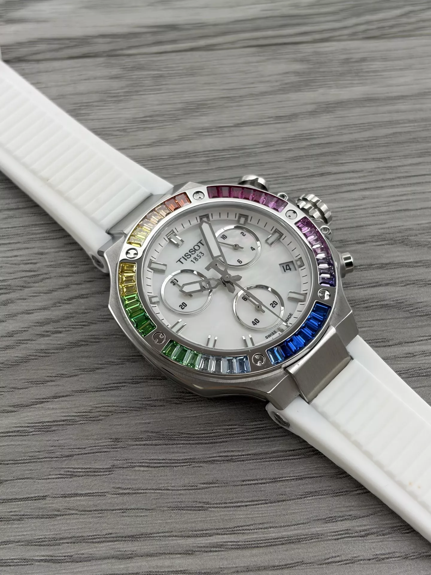티쏘 모토GP 38mm 실리콘 스트랩 멀티기능 쿼츠 손목시계 상세 이미지 7