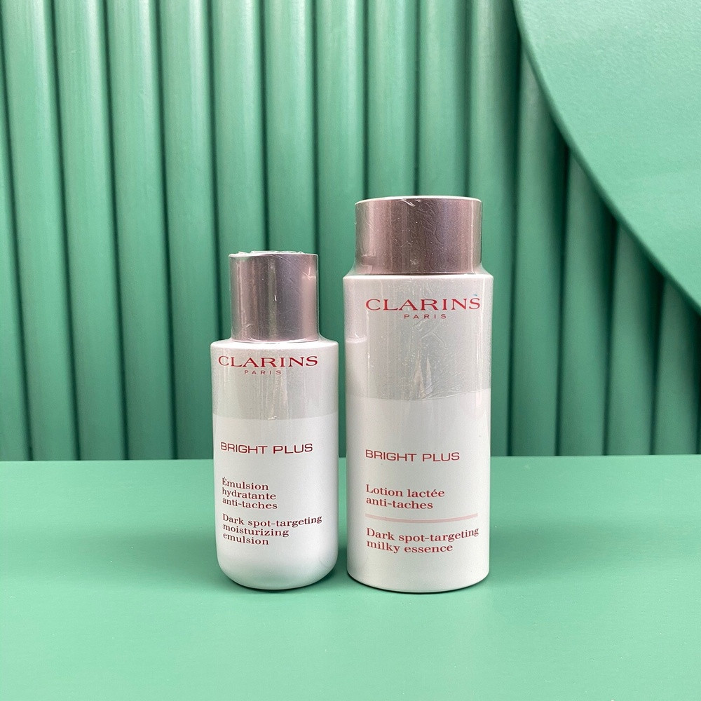클라랑스 브라이트 플러스 밀키 에센스 로션 200ml & 에멀전 75ml 세트