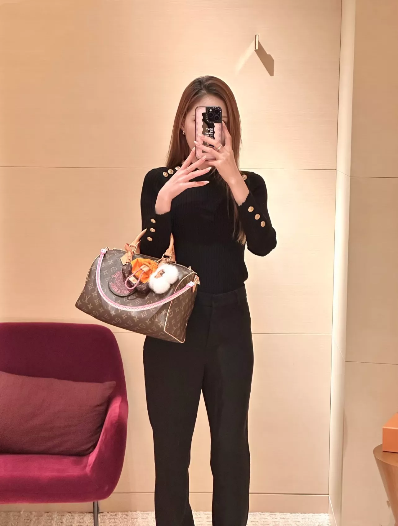 루이비통 스피디 소프트 30 모노그램 참 장식 보스턴백 상세 이미지 35