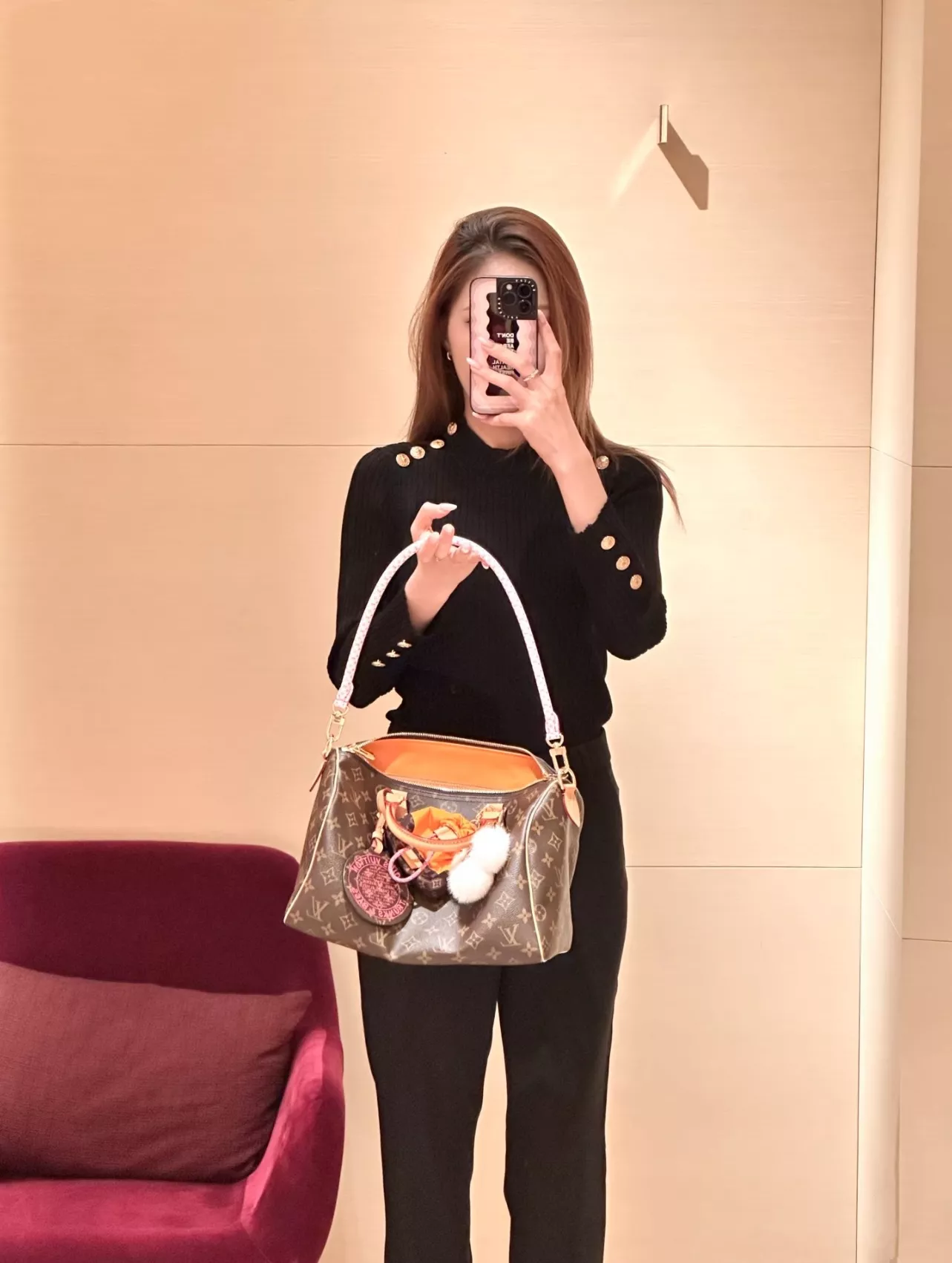 루이비통 스피디 소프트 30 모노그램 참 장식 보스턴백 상세 이미지 31