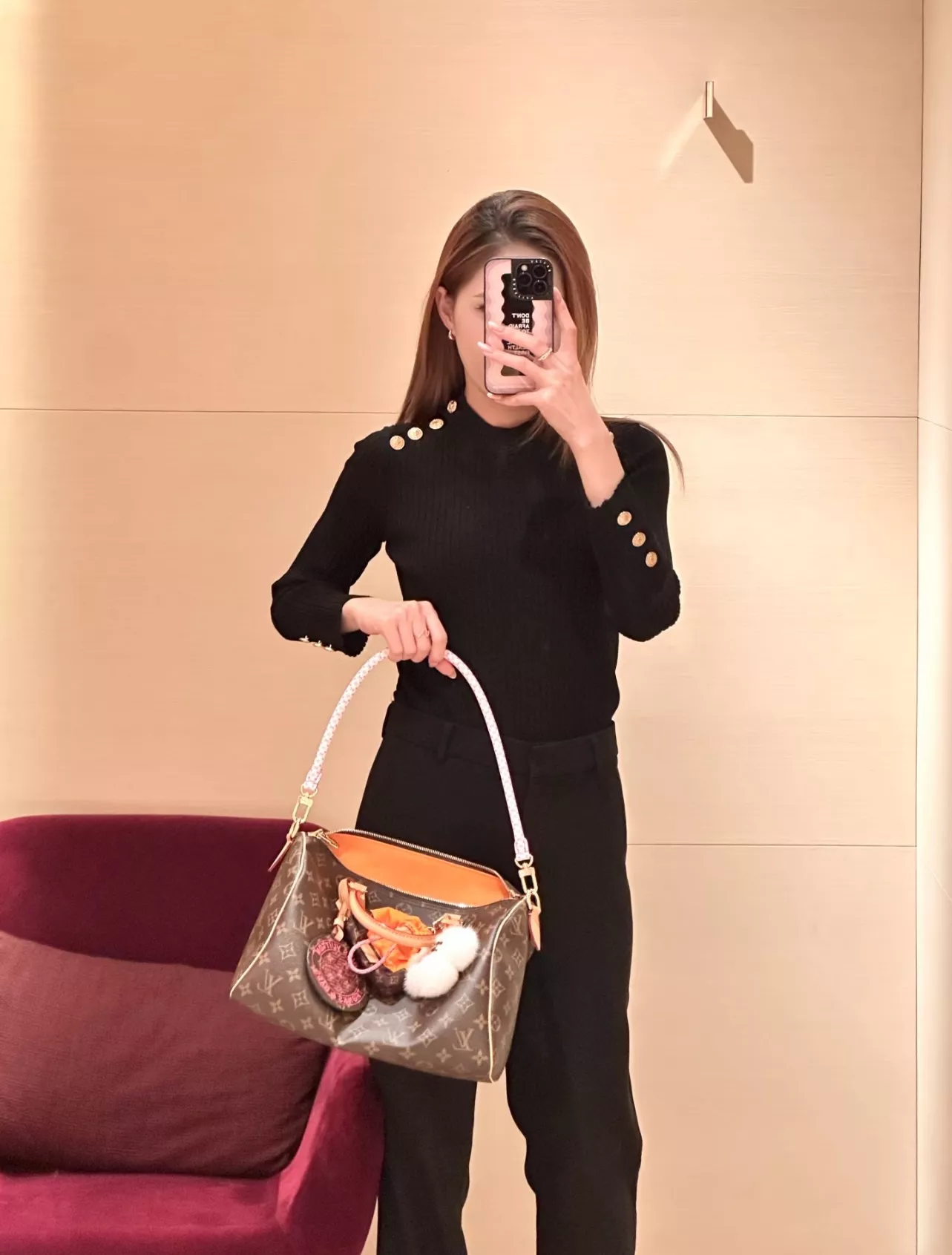 루이비통 스피디 소프트 30 모노그램 참 장식 보스턴백 상세 이미지 33