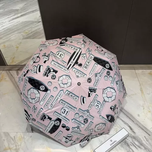 샤넬 삼단 자동 접이식 자외선 차단 양우산
