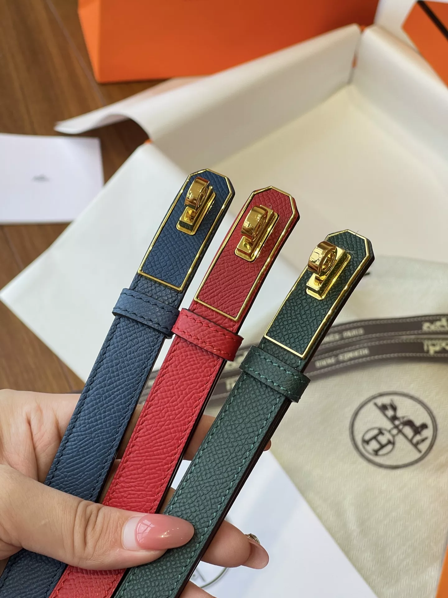 에르메스 켈리 더블 레이어 엡송 소가죽 18 벨트 상세 이미지 130