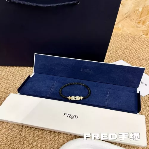 프레드 브레이드 코드 골드톤 체인 팔찌