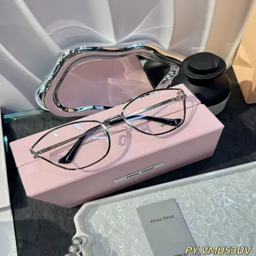 미우미우 메탈 다각형 UV 렌즈 안경