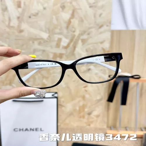 샤넬 투명 렌즈 배색 템플 판재 안경