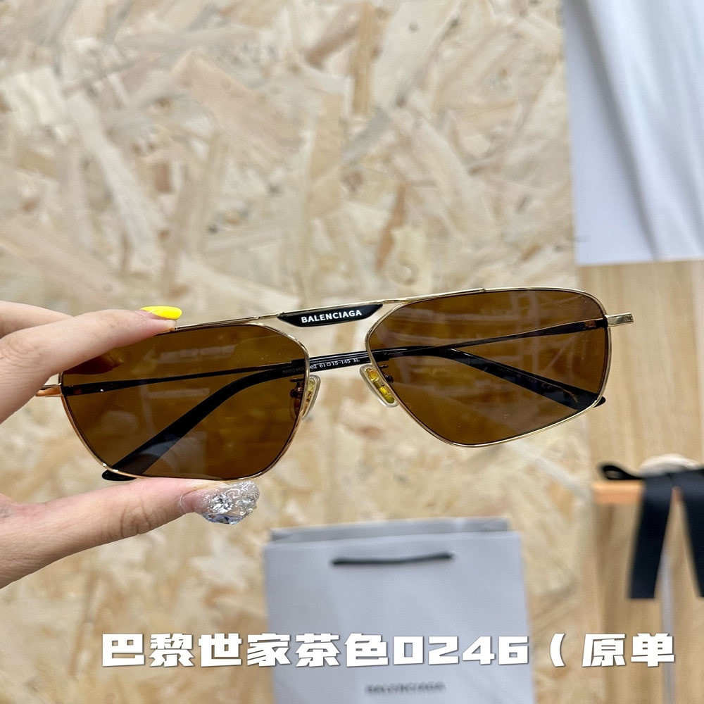 발렌시아가 편광 렌즈 메탈 브리지 보잉 선글라스