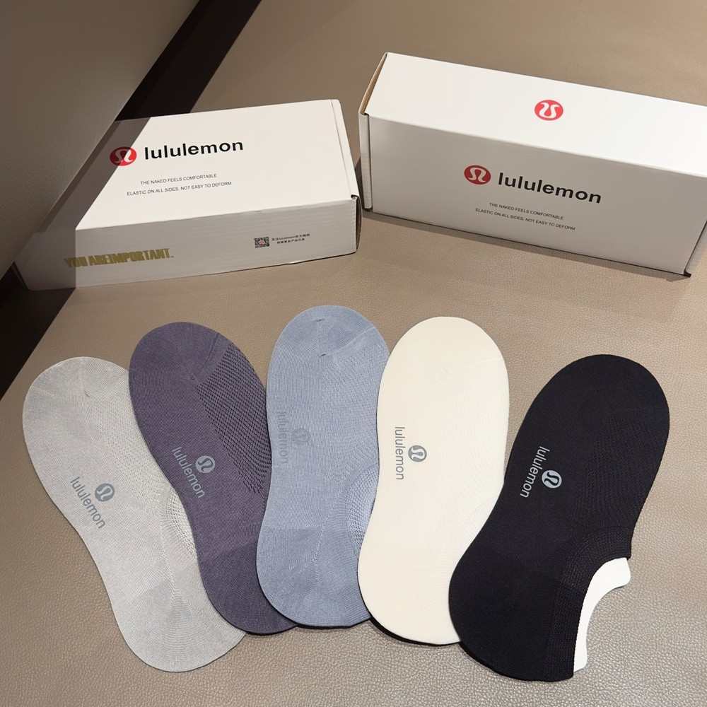 룰루레몬 아이스 실크 혼방 논슬립 남성 덧신 양말 세트
