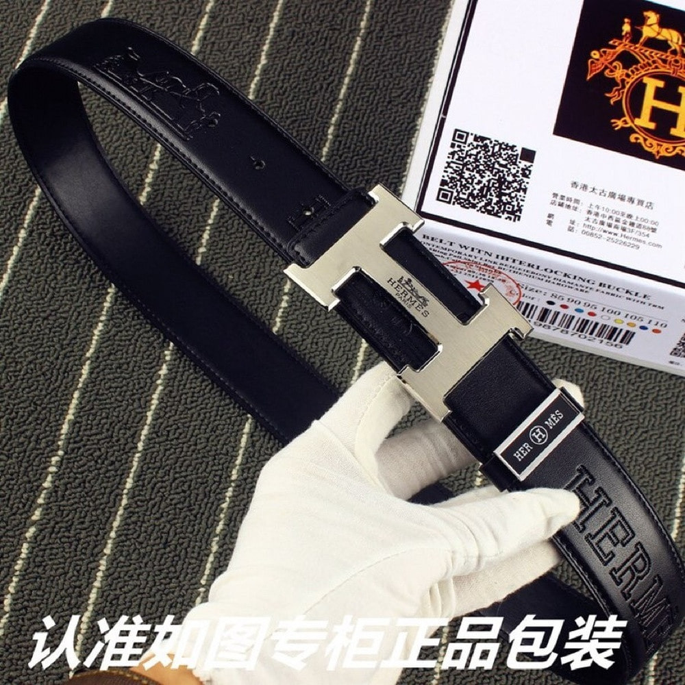 에르메스 H 버클 카우레더 폭 3.8 벨트