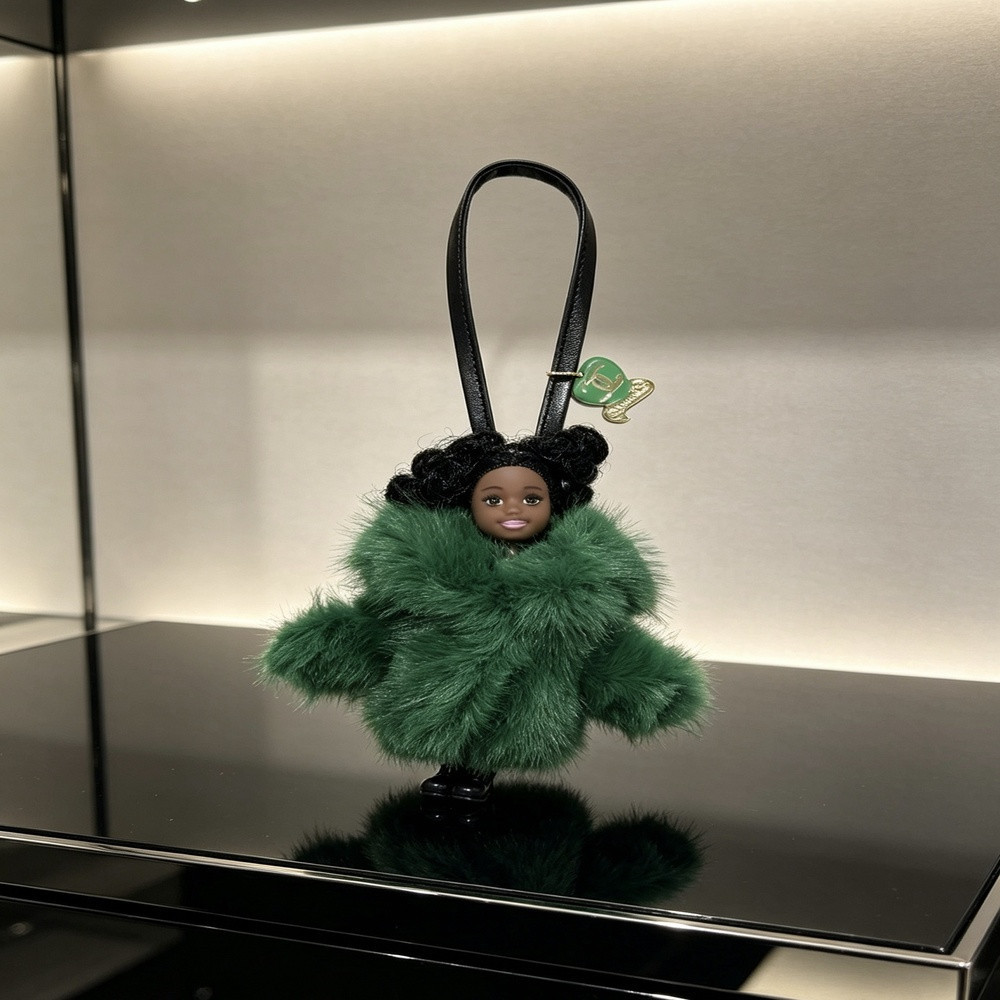 샤넬 퍼 장식 빈티지 무드 키링 백참