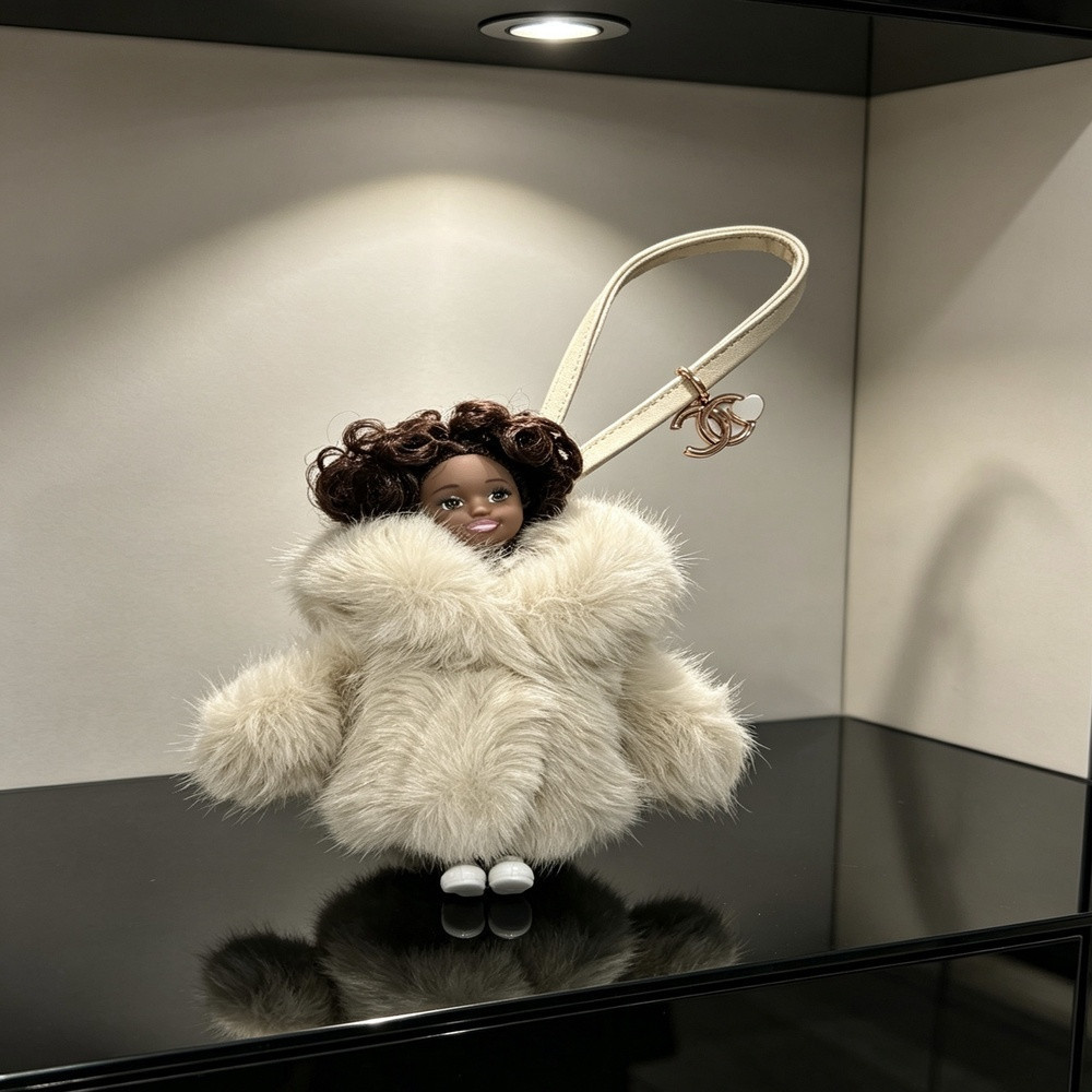 샤넬 퍼 인형 키링 백참