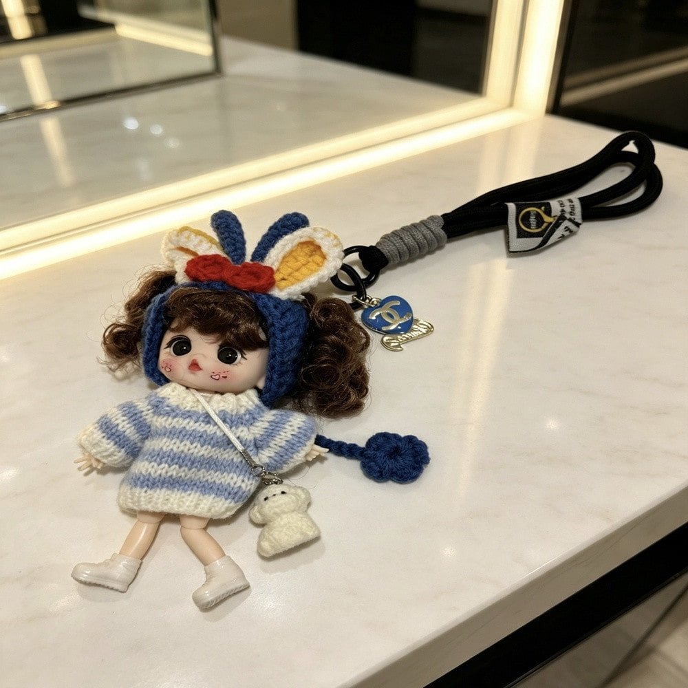 샤넬 인형 장식 키링 백참