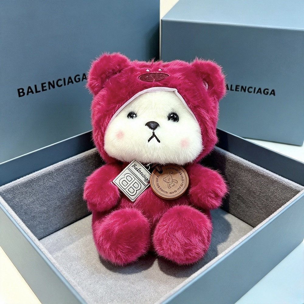 발렌시아가 퍼 인형 키링 백참