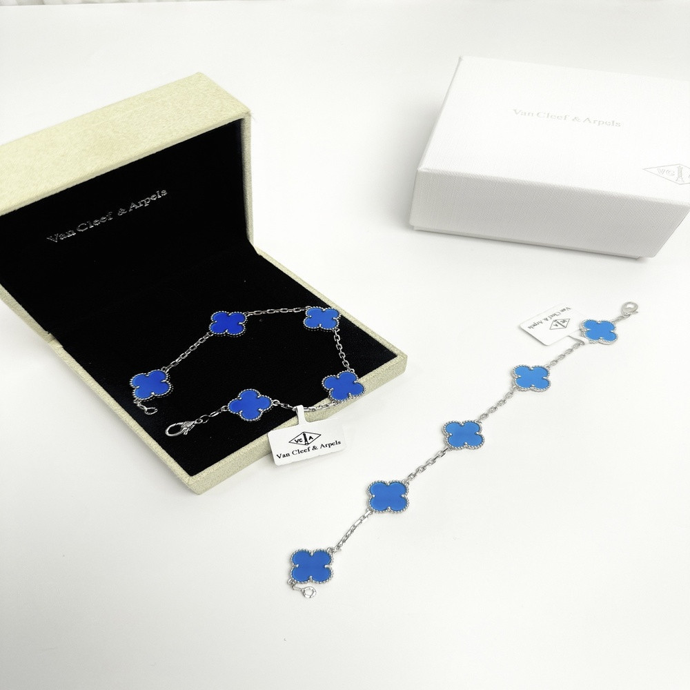 반클리프아펠 알함브라 터쿼이즈 블루 네잎클로버 팔찌