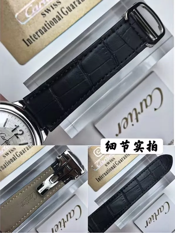 까르띠에 블루 벌룬 42mm 식스핸즈 가죽 손목시계 상세 이미지 7
