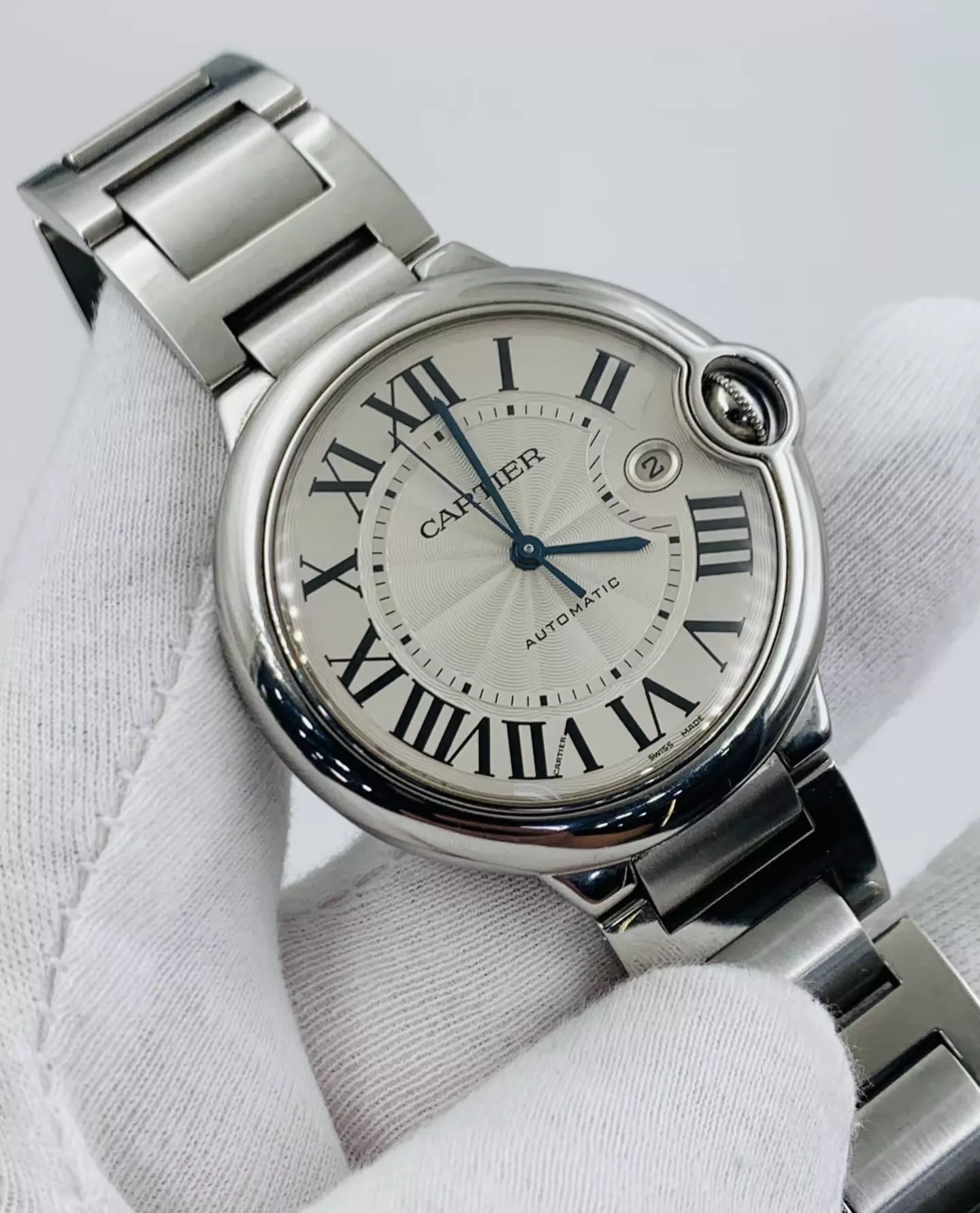까르띠에 블루 벌룬 42mm·33mm 스테인리스 기계식 손목시계 상세 이미지 2