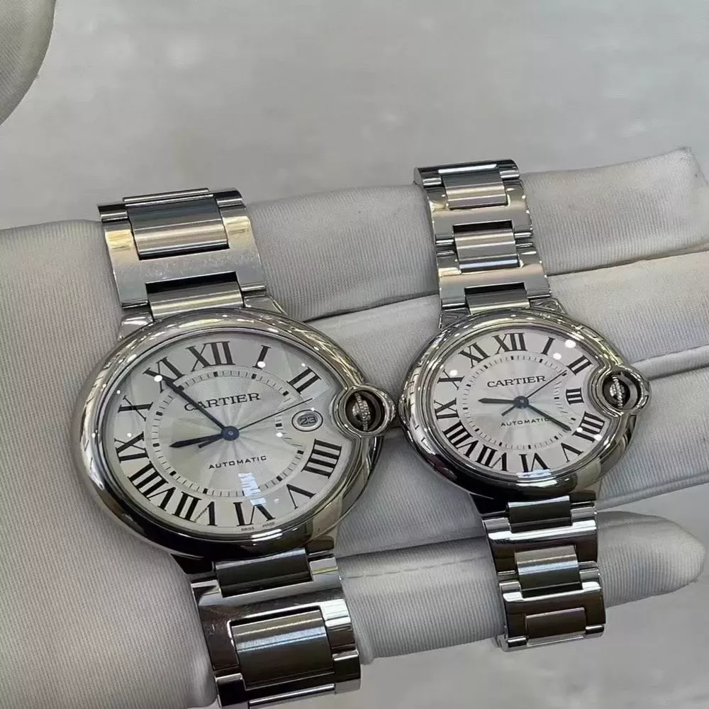 까르띠에 블루 벌룬 42mm·33mm 스테인리스 기계식 손목시계